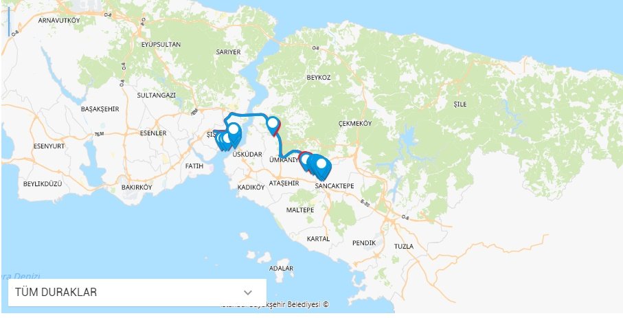 122M Şahinbey – Mecidiyeköy Otobüs Geçiş Güzergahları