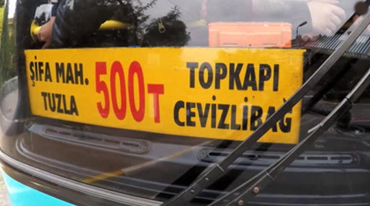 500T hareket saatleri ve güzergah