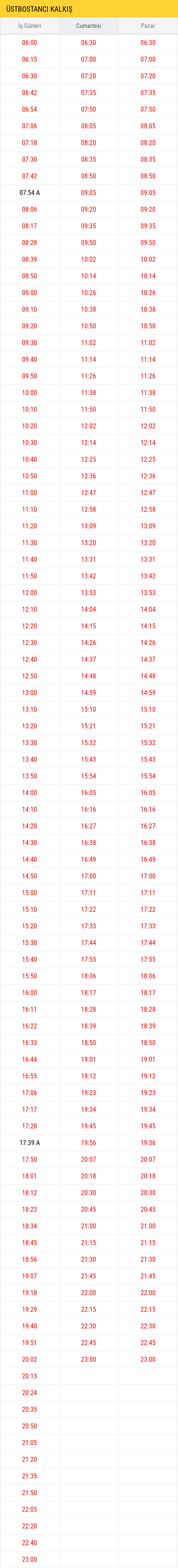 10 Ümraniye Devlet Hastanesi Ataşehir Bostancı Üstbostancı Kalkış Saatleri