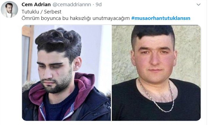 Cem adrian musa orhan hakkında tweeti