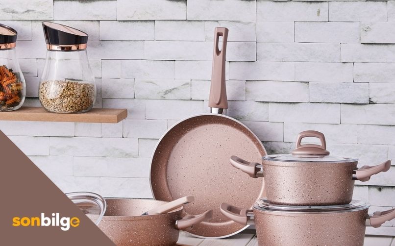 Emsan Arven 7 Parça Pink Granit Tencere Seti