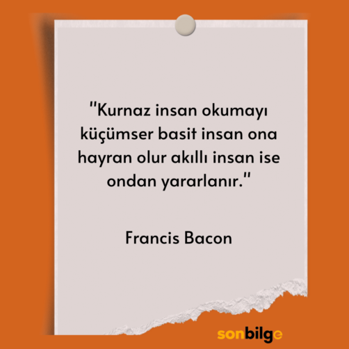 Okumak ile ilgili sözler Francis Bacon