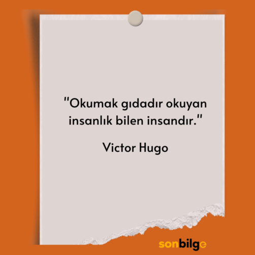 Okumak ile ilgili sözler Victor Hugo