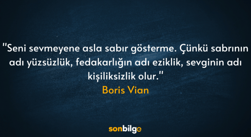 Boris Vian sözleri