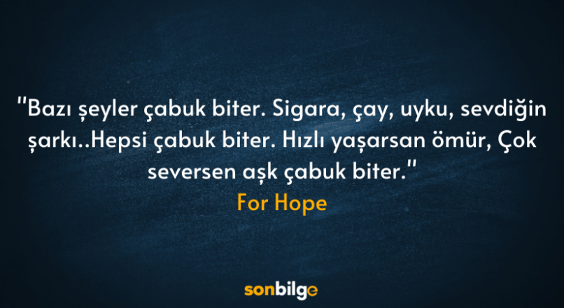 For Hope sözleri