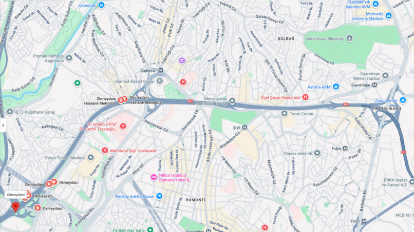 okmeydanı metrobüs durağı